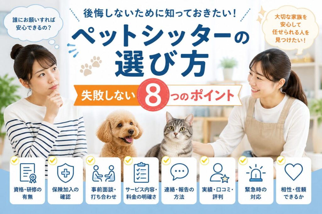 ペットシッターの選び方｜失敗しない8つのポイント
